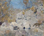 Tom roberts In a corner on the Macintyre France oil painting artist